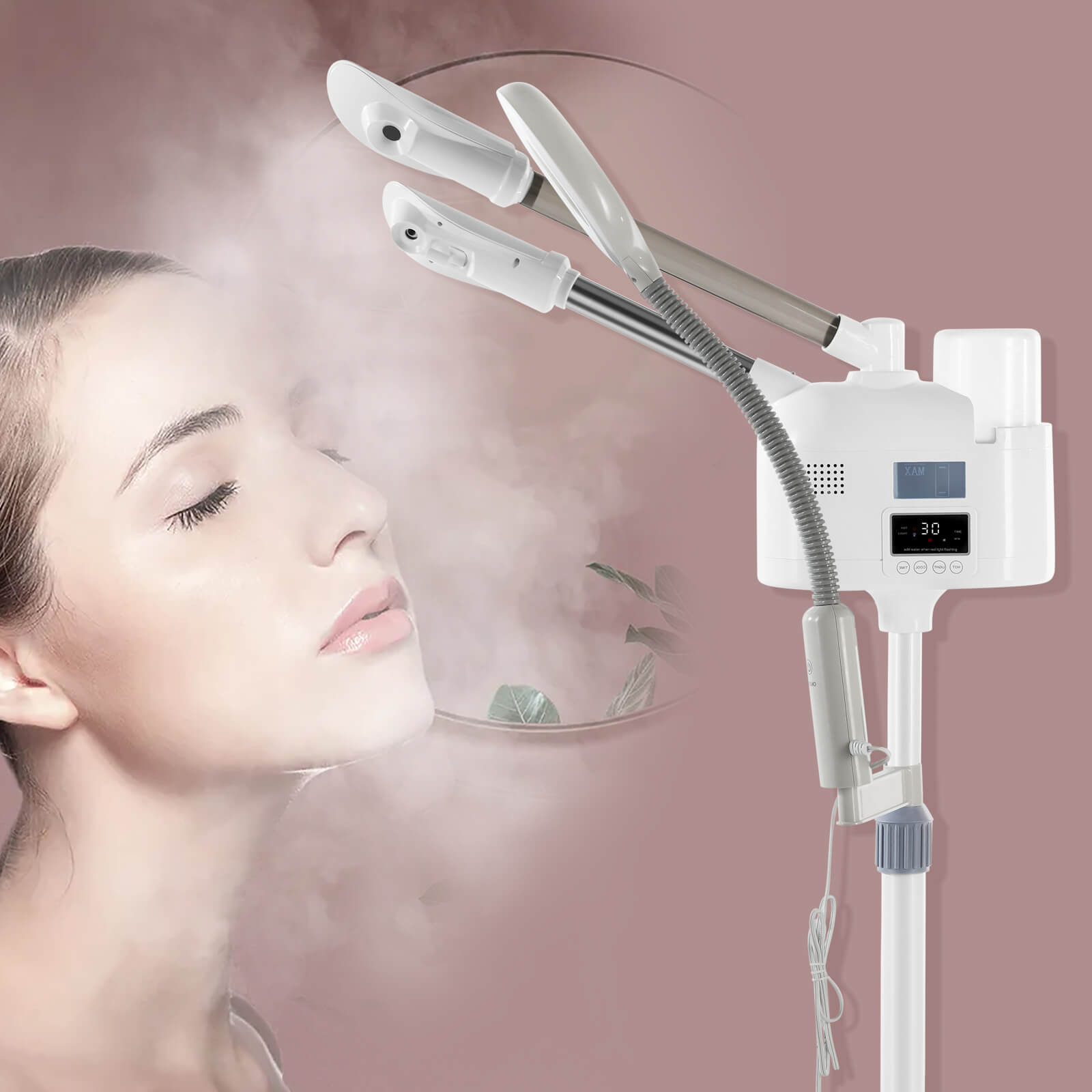 #4018 Professional 3 in 1 Facial Steamer esthetician steamer with hot & cold nozzle Artist hand