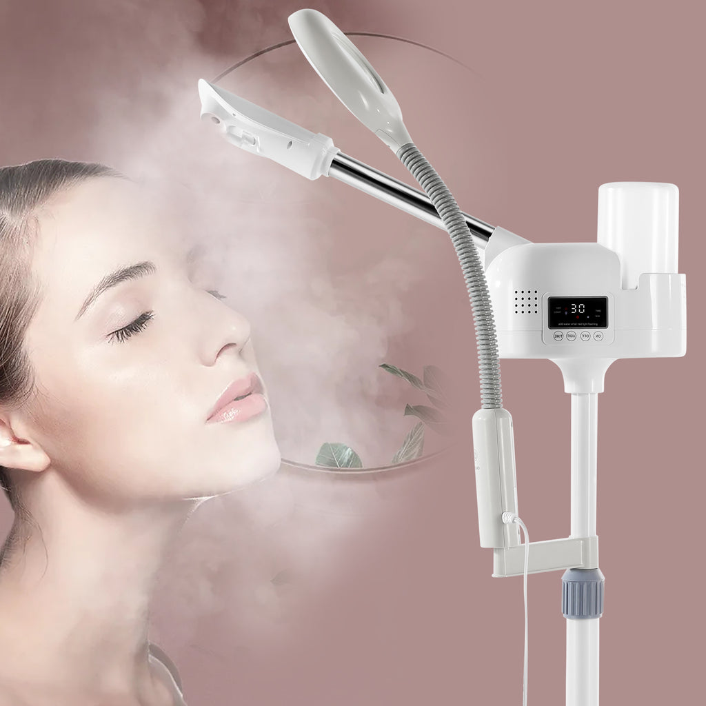 #4017 Facial Steamer Professional 2 in 1 Hot Face Steamer with 5X LED Magnifying Lamp, Upgrade Esthetician Face Steamer for Facial Deep Cleansing, Fast Heat for Beauty Salon Spa Home Use