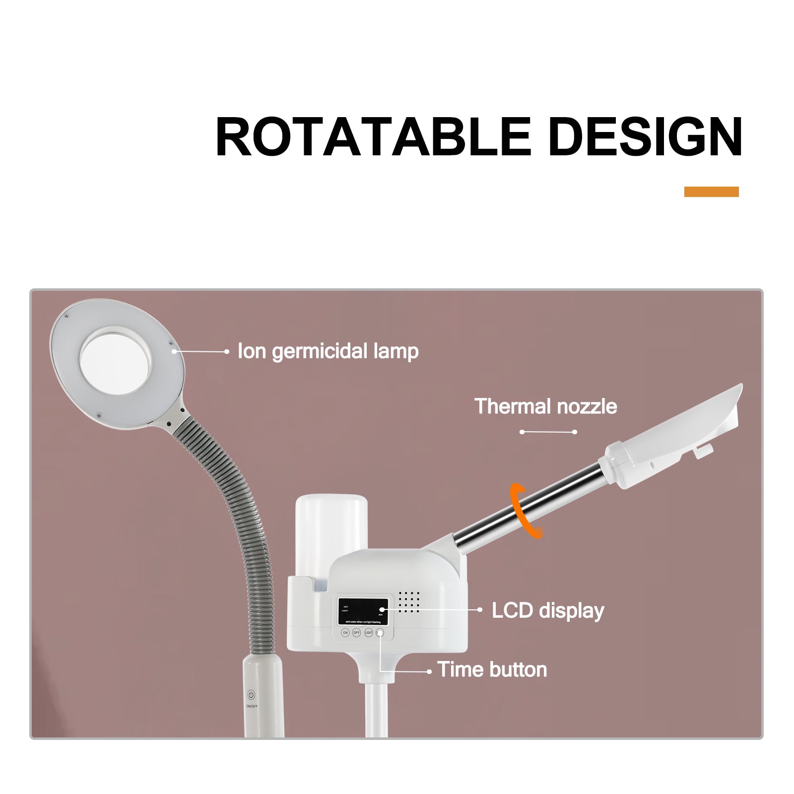 #4017 Facial Steamer Professional 2 in 1 Hot Face Steamer with 5X LED Magnifying Lamp, Upgrade Esthetician Face Steamer for Facial Deep Cleansing, Fast Heat for Beauty Salon Spa Home Use