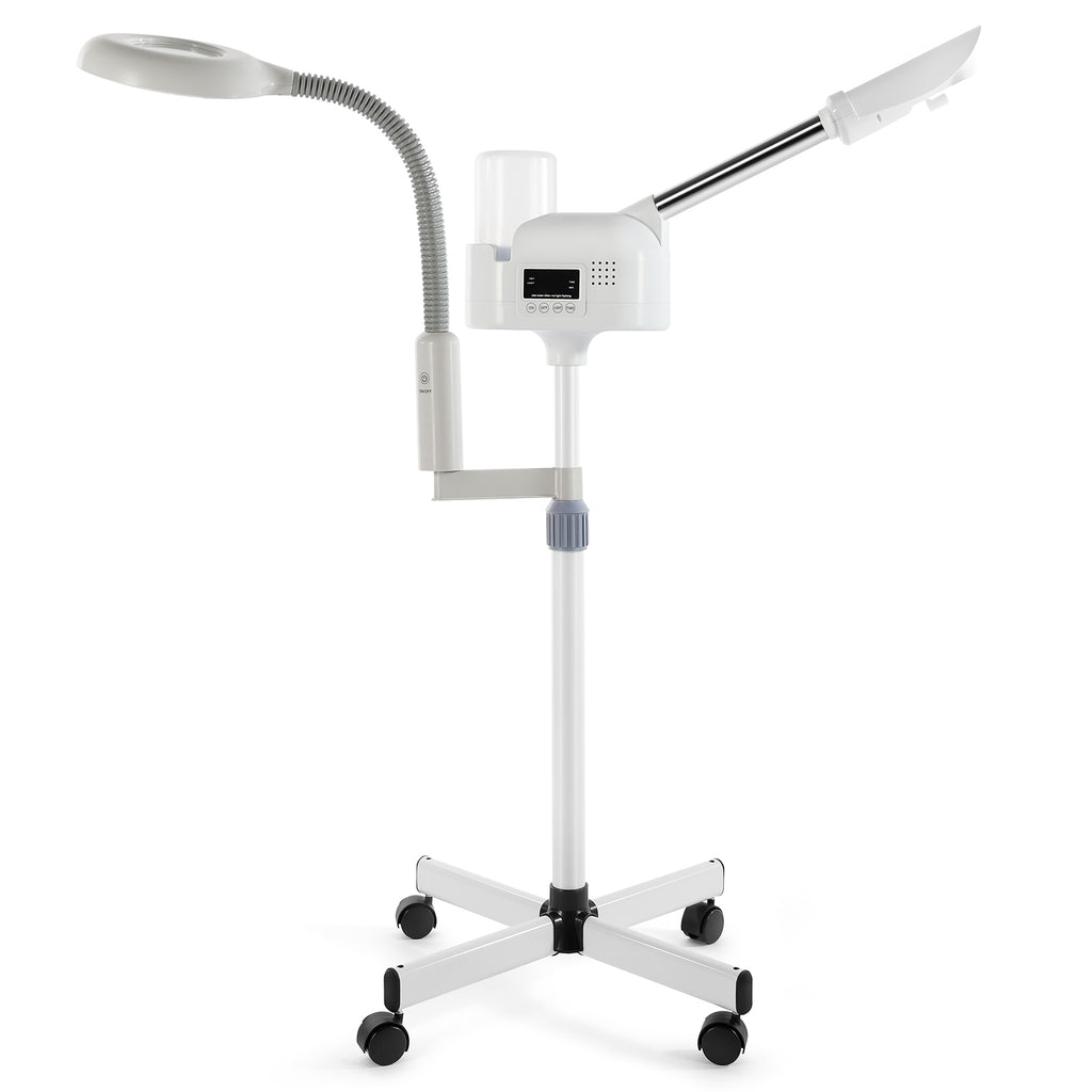 #4017 Facial Steamer Professional 2 in 1 Hot Face Steamer with 5X LED Magnifying Lamp, Upgrade Esthetician Face Steamer for Facial Deep Cleansing, Fast Heat for Beauty Salon Spa Home Use