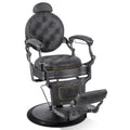 #5751 Retro Barber Chair Heavy Duty Vintage Salon Chair Grey