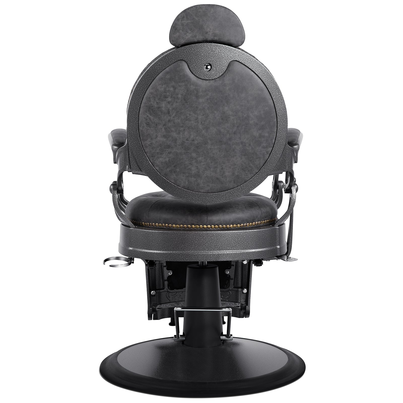 #5751 Retro Barber Chair Heavy Duty Vintage Salon Chair Grey