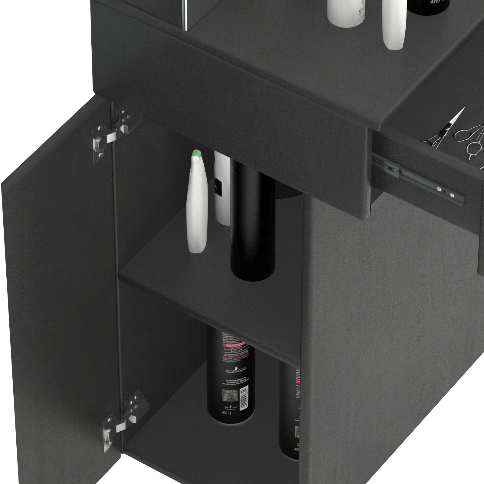 #102221 Wall Mount Salon Station Barber Stations Styling Station with Mirror Barber Beauty Spa Salon Equipment