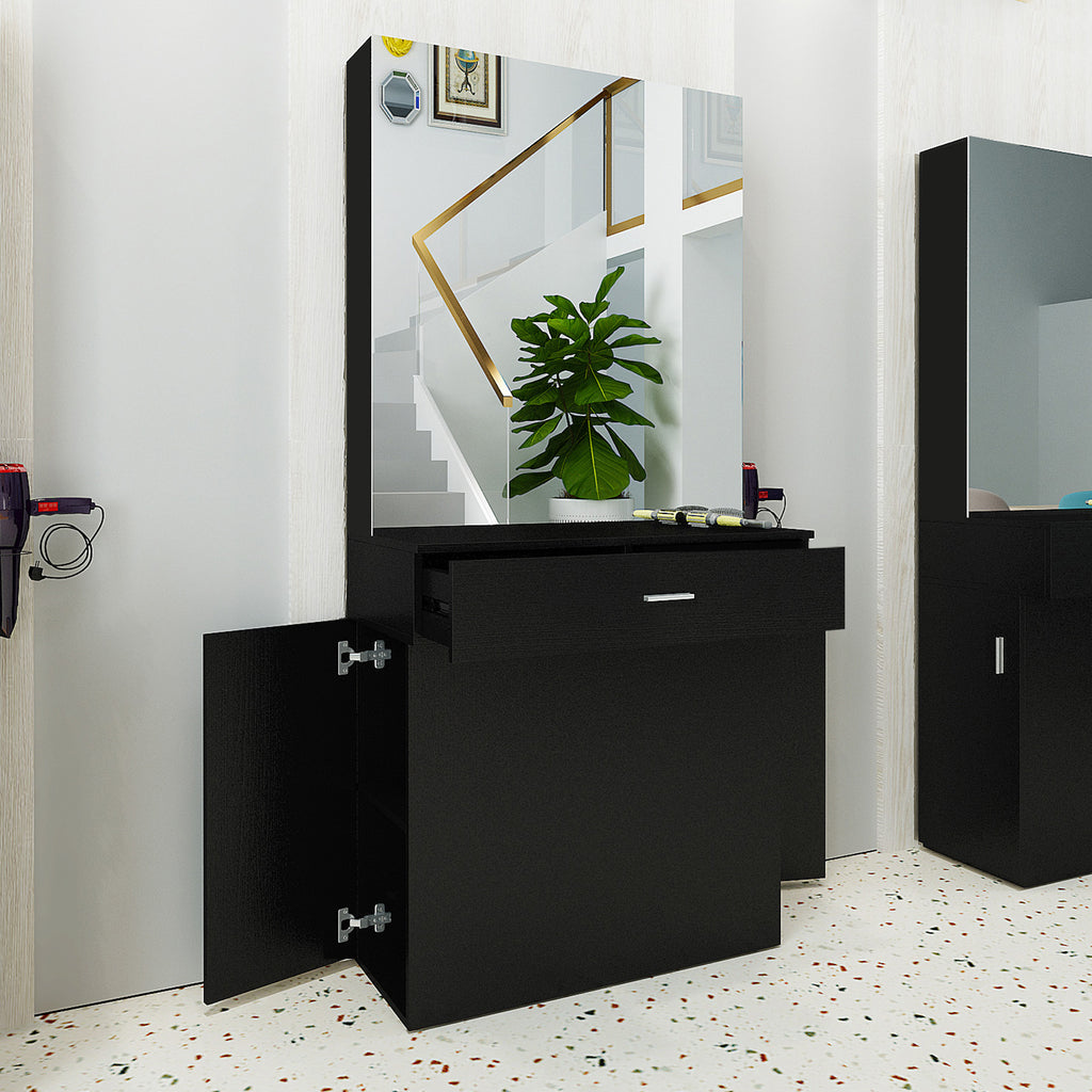 #102221 Wall Mount Salon Station Barber Stations Styling Station with Mirror Barber Beauty Spa Salon Equipment