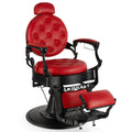#5152 Retro Barber Chair Heavy Duty Vintage Barbershop Chair Red