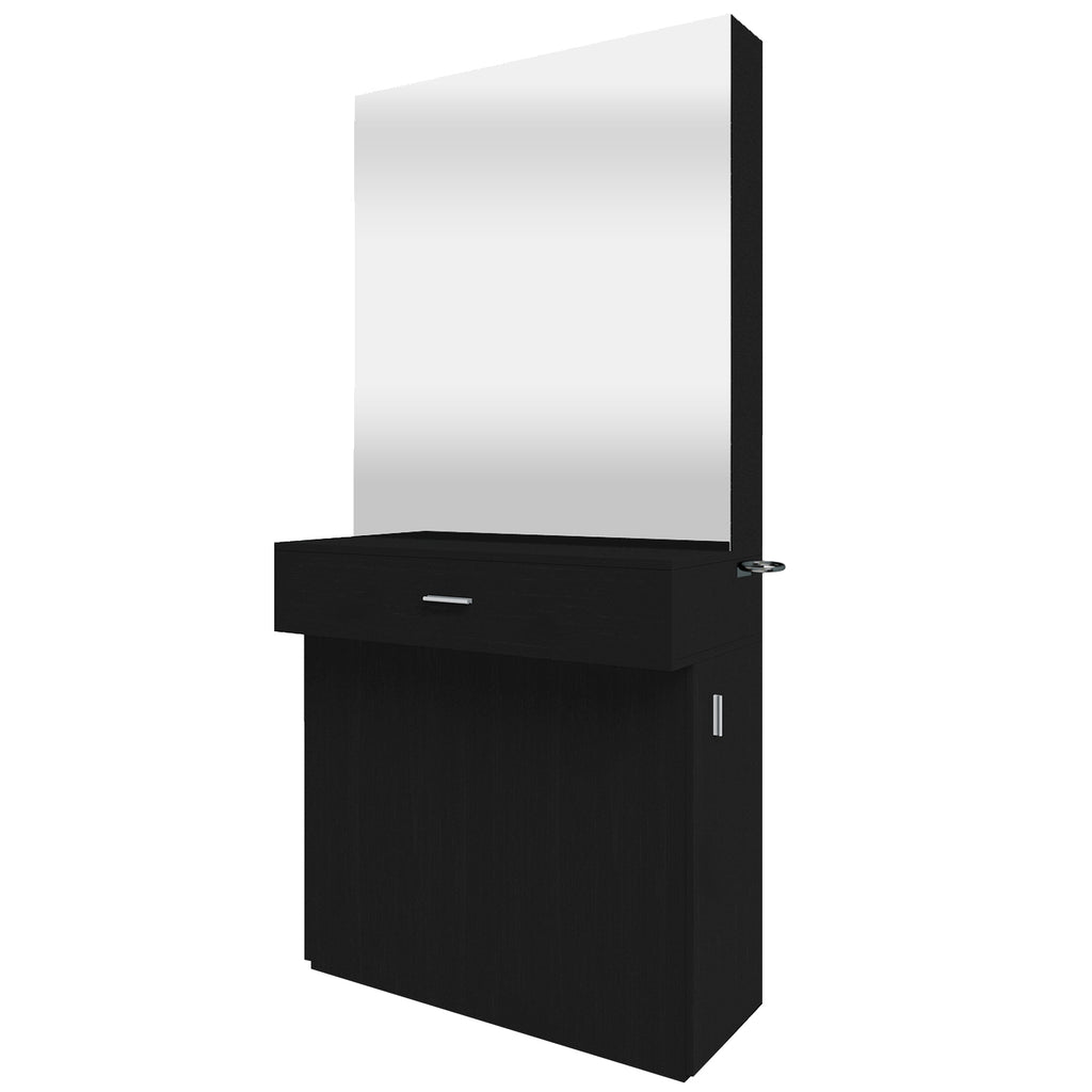 #102221 Wall Mount Salon Station Barber Stations Styling Station with Mirror Barber Beauty Spa Salon Equipment