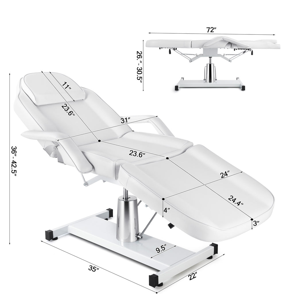 #2916 Professional Hydraulic Tattoo Bed Swivel aesthetician Chair Adjustable Beauty Esthetician Spa Table for Eyelash Facial Bed Extensions Salon Equipment