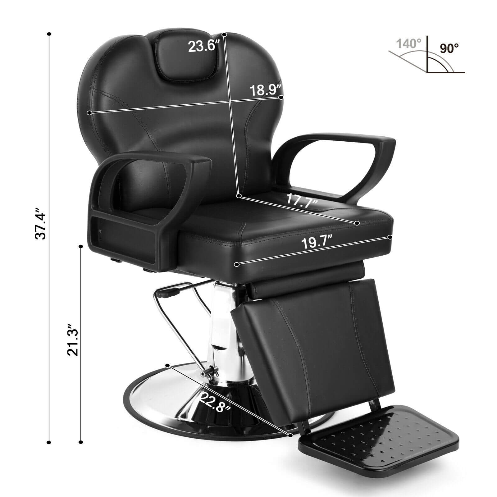 #5015 Hydraulic Reclining Barber Chair Artist hand