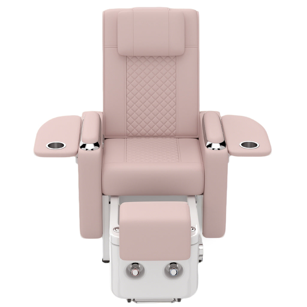 #1483 Spa Chair with Foot Spa Basin, Manicure & Massage Chair, Electric Recline, 4-Head Back Massage, Hot/Cold Water Controls, LED Light & Jet Tub, Fast Drain Pump, Pull-Out Bowl