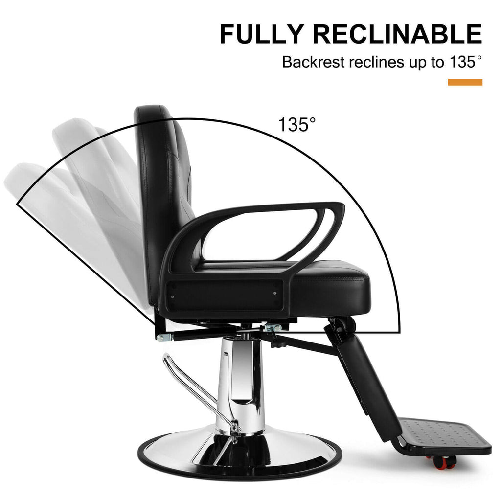 #5015 Hydraulic Reclining Barber Chair Artist hand