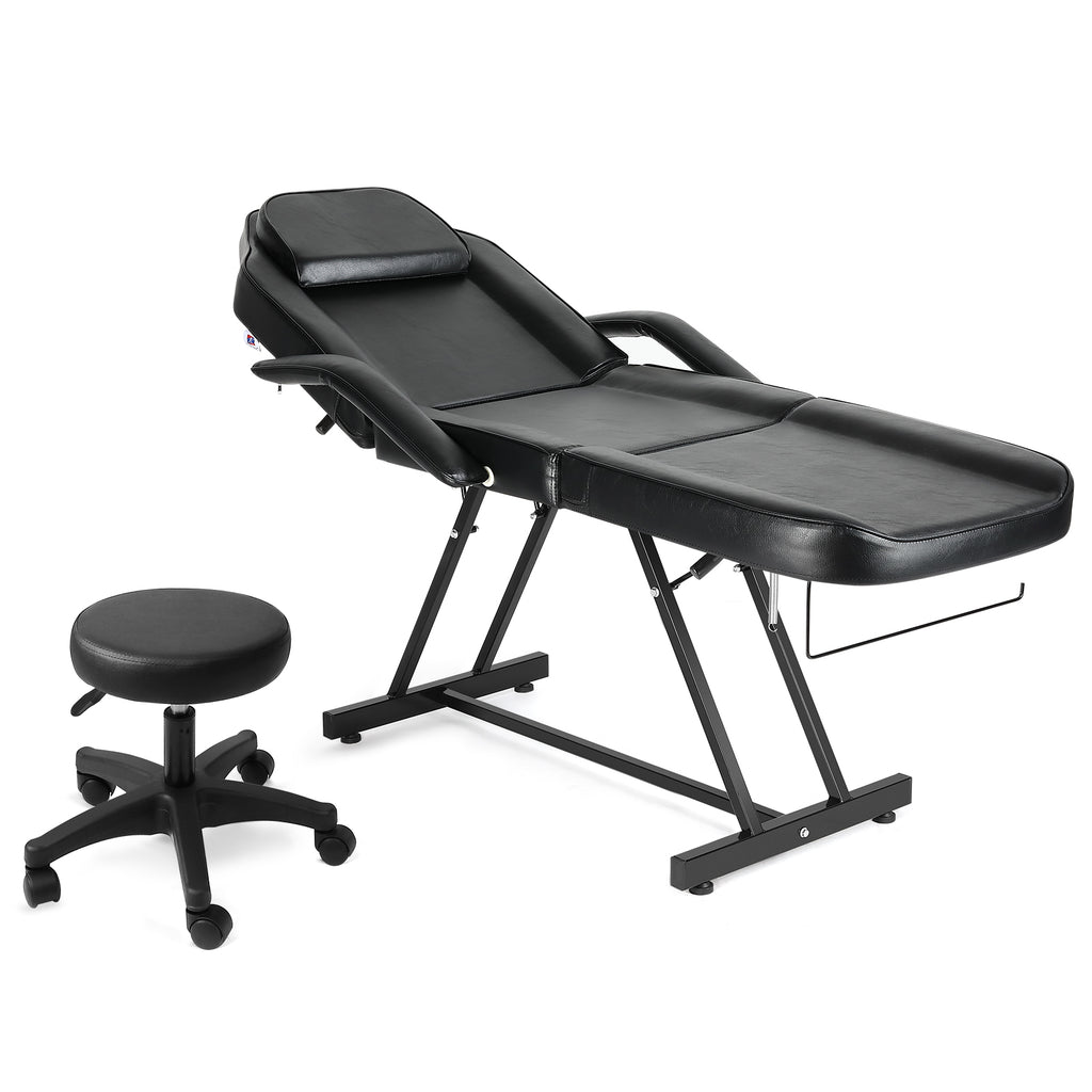 #201100  Massage Table Adjustable Massage Bed W/Free Barber Stool Spa Bed Salon Massage Equipment Barber Chair Salon Chair