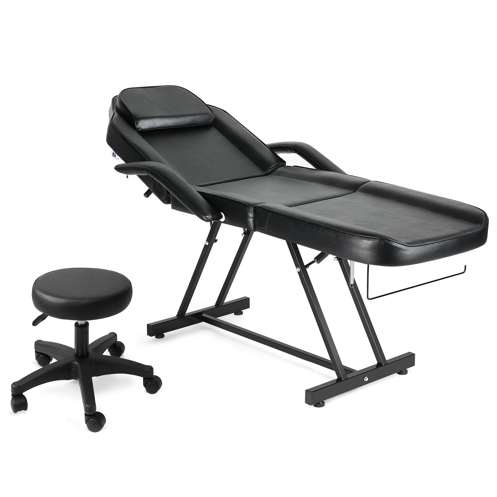 #201100  Massage Table Adjustable Massage Bed W/Free Barber Stool Spa Bed Salon Massage Equipment Barber Chair Salon Chair