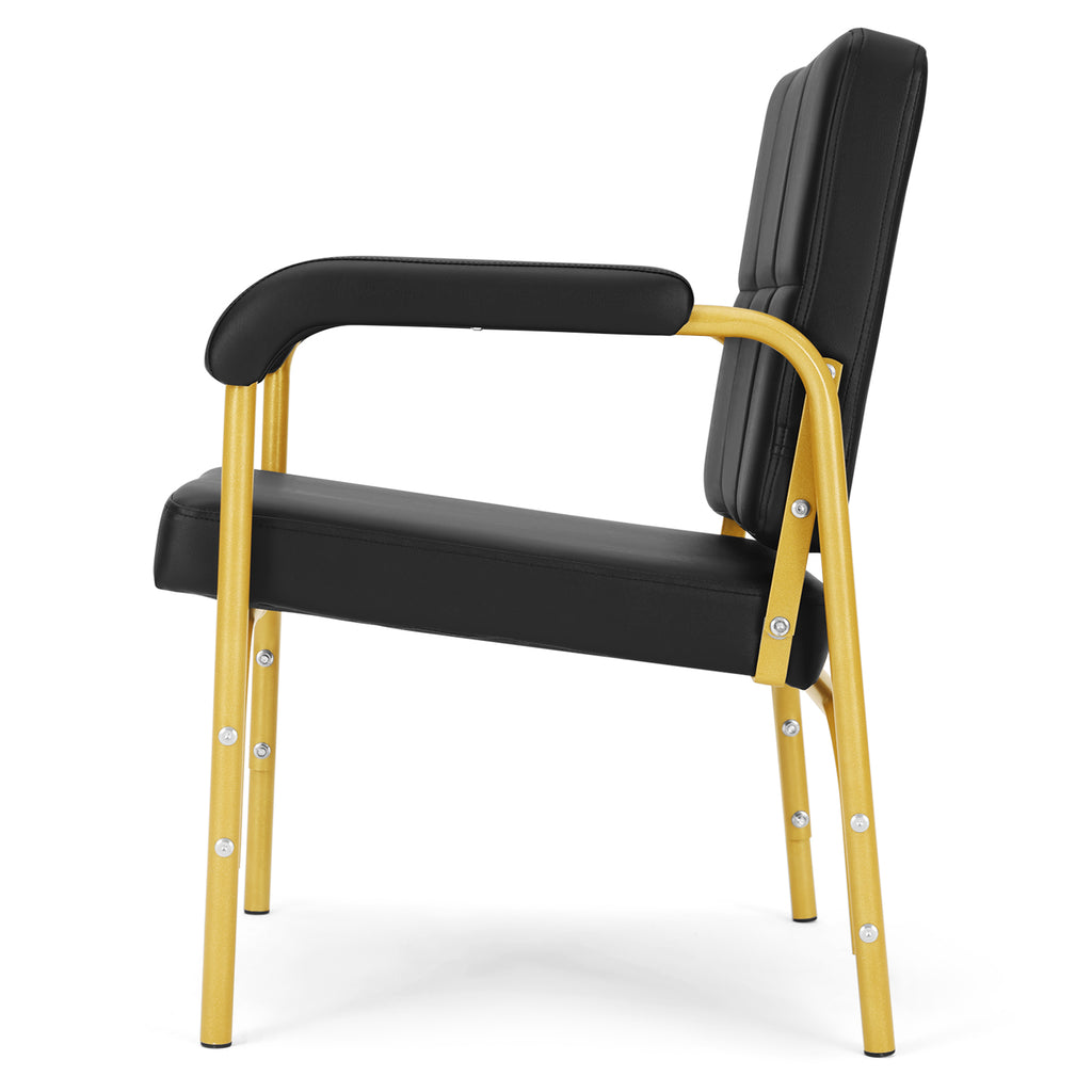 #1007 Black Gold HeavyDuty Reclining Barber Shampoo Chair Salon Spa Beauty Styling