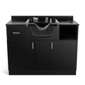 #10103 Shampoo Stations for Salons Hair washing station Bowl and Drawer, Salon Sink Backwash Salon Station with USB, 110V Outlets, Hair Dryer Holes, and P Trap, Salon Equipment for Spa Beauty