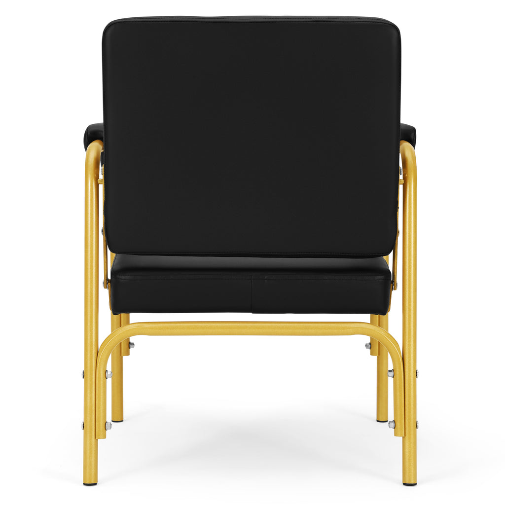 #1007 Black Gold HeavyDuty Reclining Barber Shampoo Chair Salon Spa Beauty Styling