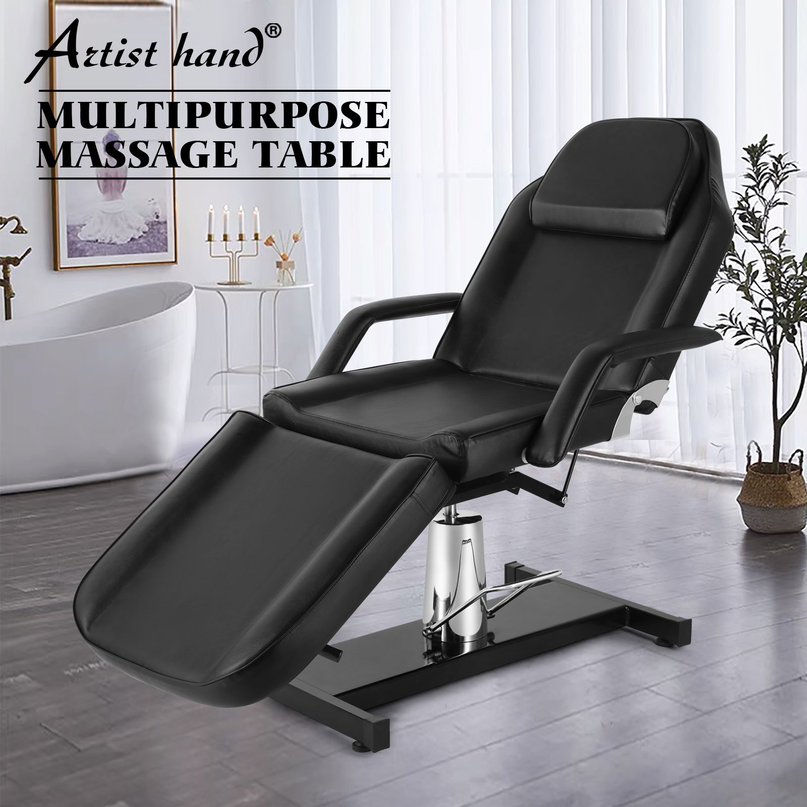 #20152 Hydraulic Facial Table Tattoo Chair Massage Bed Adjustable Professional for Esthetician Beauty Spa Lash Bed for Eyelash Extensions Salon Equipment Barber Chair Salon Chair