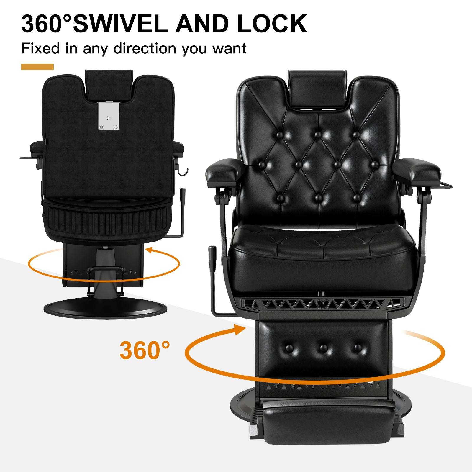 #5075 Artist hand Salon Chair, Hydraulic Barber Chairs for Barbershop, Vintage Barber Chair for Hair Stylist, Heavy Duty Barber Chair for Salon Spa Home