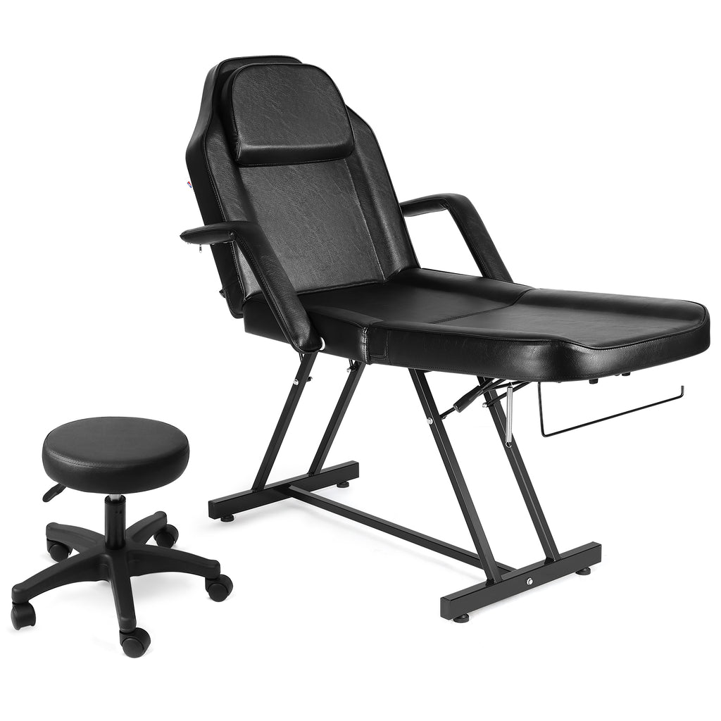 #201100  Massage Table Adjustable Massage Bed W/Free Barber Stool Spa Bed Salon Massage Equipment Barber Chair Salon Chair