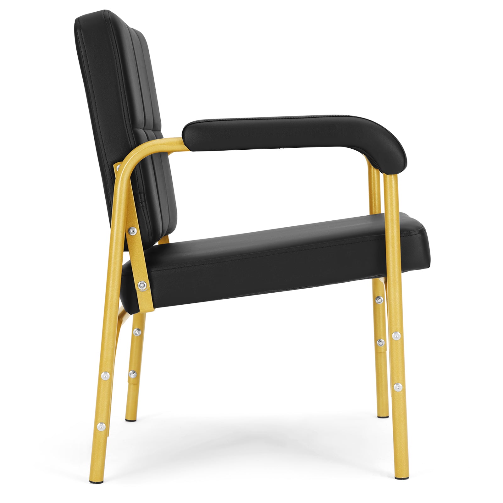 #1007 Black Gold HeavyDuty Reclining Barber Shampoo Chair Salon Spa Beauty Styling