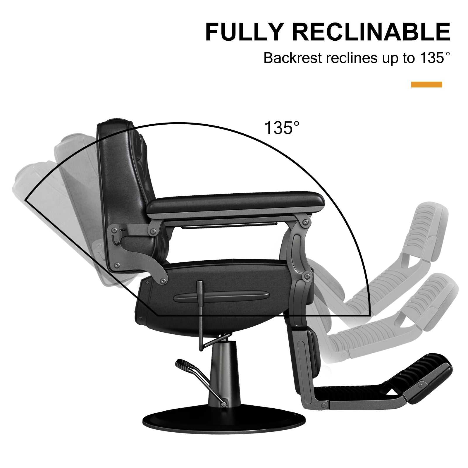 #5075 Artist hand Salon Chair, Hydraulic Barber Chairs for Barbershop, Vintage Barber Chair for Hair Stylist, Heavy Duty Barber Chair for Salon Spa Home