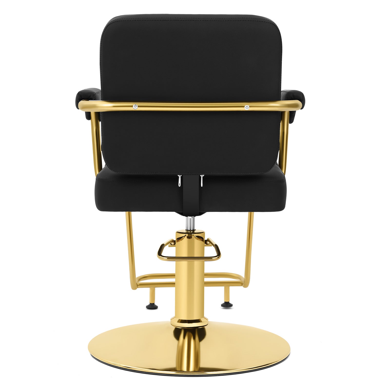 #5089 Black and Gold Salon Chair, Professional Hair Stylist Chair with Heavy Duty Hydraulic Pump, 360 Degree Swivel Styling Chair, Beauty Salon Equipment, Load Capacity 330 lbs