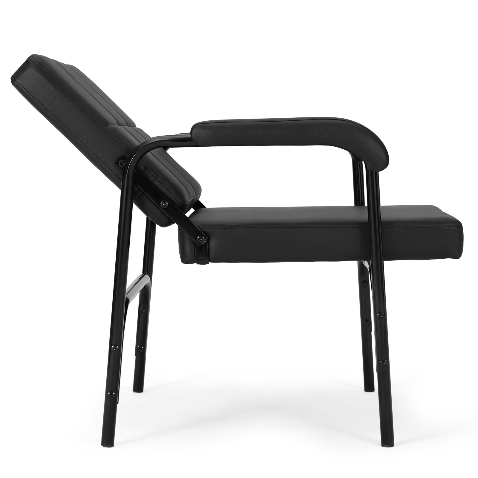 #1005 Black Reclining Barber Shampoo Chair Salon Spa Beauty Hair Styling