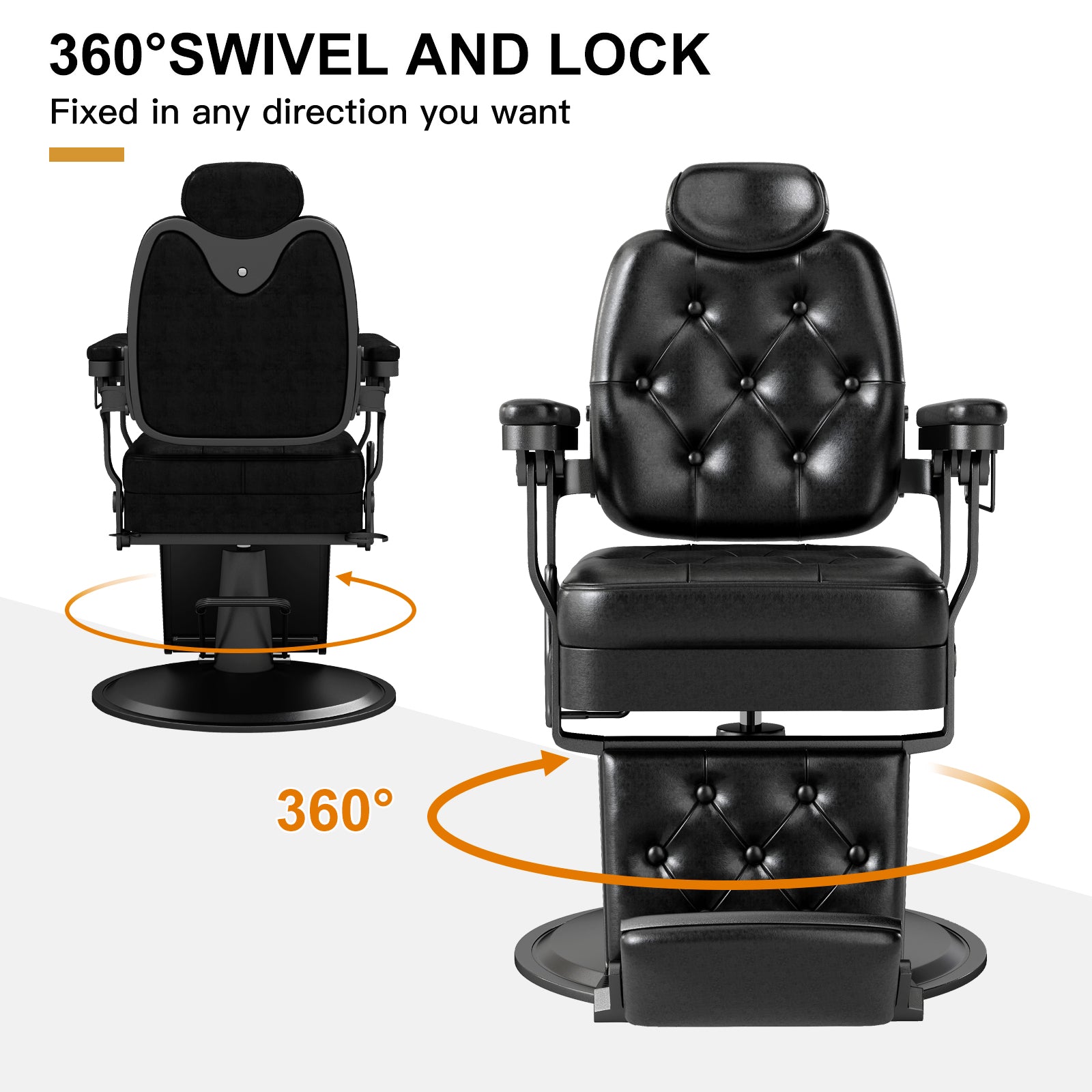 #5076 Artist hand Barber Chair for Hair Stylist, All Purpose Hydraulic Recline Salon Chair, Heavy Duty Barber Chairs, Professional Barbershop Beauty Spa Equipment