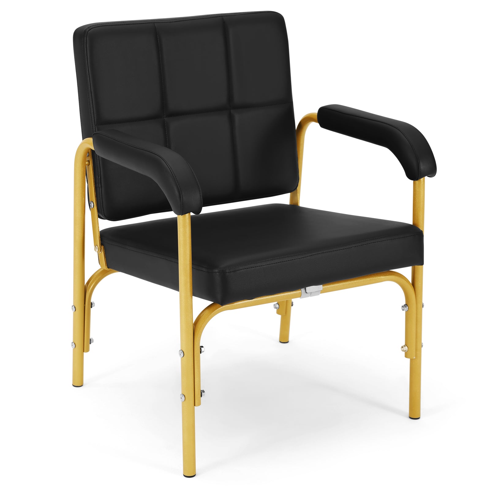 #1007 Black Gold HeavyDuty Reclining Barber Shampoo Chair Salon Spa Beauty Styling