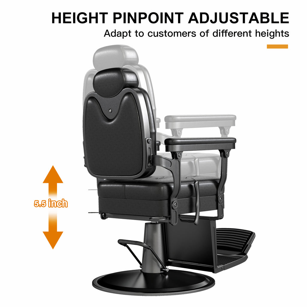 #5076 Artist hand Barber Chair for Hair Stylist, All Purpose Hydraulic Recline Salon Chair, Heavy Duty Barber Chairs, Professional Barbershop Beauty Spa Equipment