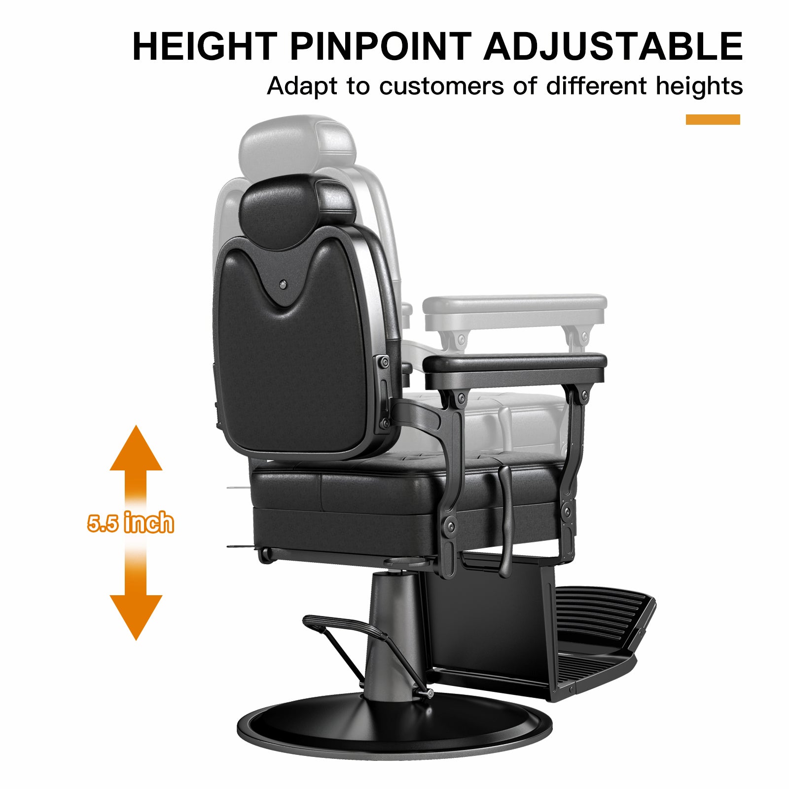 #5076 Artist hand Barber Chair for Hair Stylist, All Purpose Hydraulic Recline Salon Chair, Heavy Duty Barber Chairs, Professional Barbershop Beauty Spa Equipment