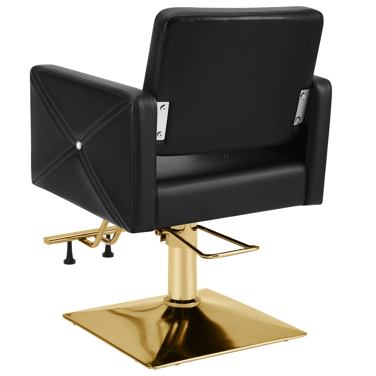 #5237 Hair Salon Chair Black and Gold, Hydraulic Styling Chair with Heavy Duty Pump, 360 Degree Swivel Barber Chair, Beauty Salon Equipment for Hair Stylist, Max Load 330 Lbs