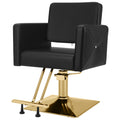 #5237 Hair Salon Chair Black and Gold, Hydraulic Styling Chair with Heavy Duty Pump, 360 Degree Swivel Barber Chair, Beauty Salon Equipment for Hair Stylist, Max Load 330 Lbs