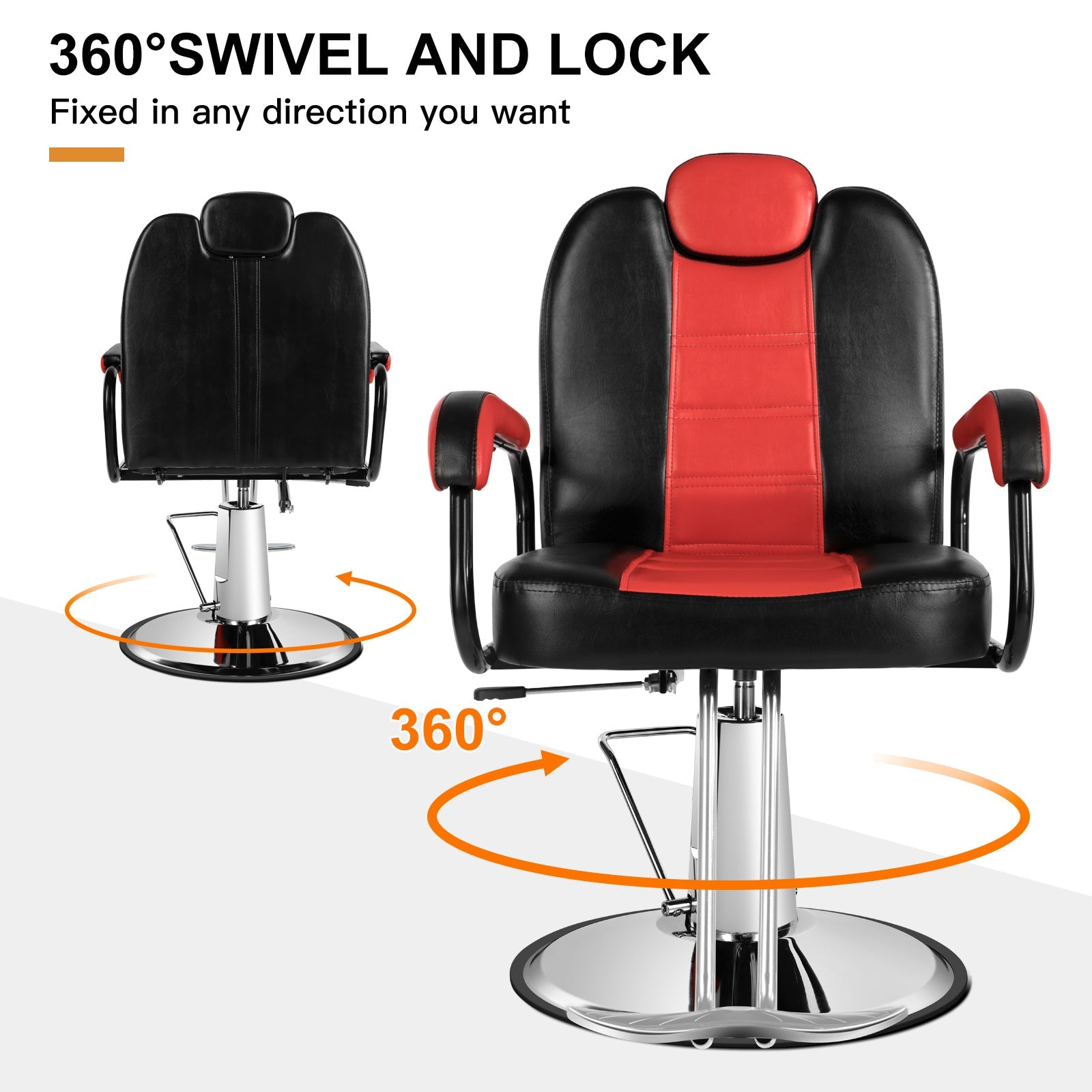 #5517 Hydraulic Recliner Barber Chair Artist hand