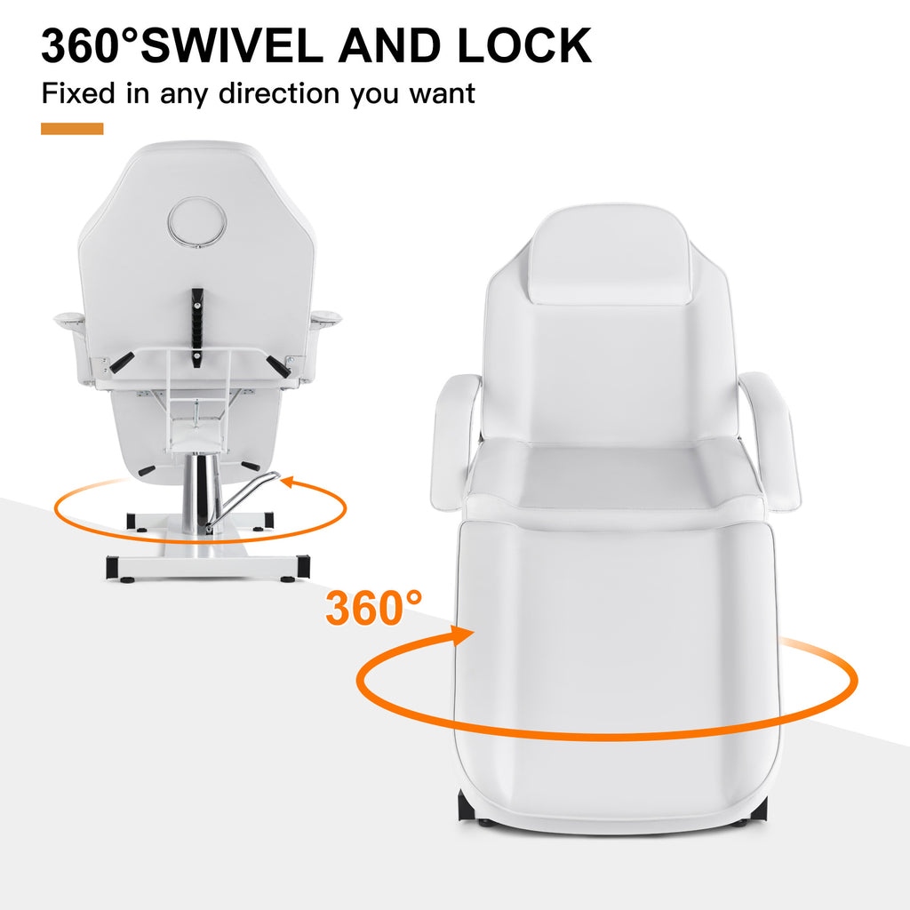 #2916 Professional Hydraulic Tattoo Bed Swivel aesthetician Chair Adjustable Beauty Esthetician Spa Table for Eyelash Facial Bed Extensions Salon Equipment