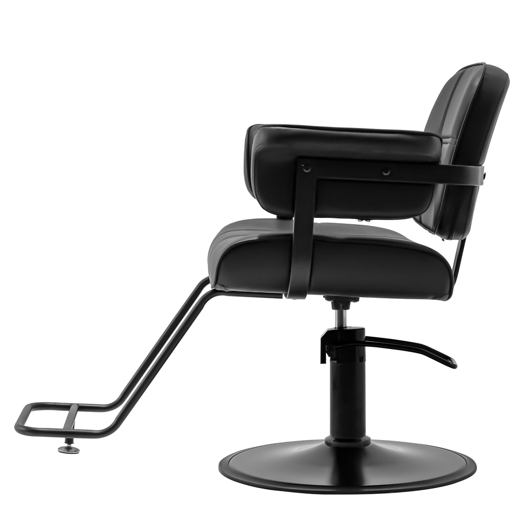#2017 Barber Salon Chair, Extra Wide Hair Styling Chair with Heavy Duty Hydraulic Pump, 360?? Swivel Height Adjustable Braiding Design, Luxury Beauty Salon and Barbershop Equipment, Black