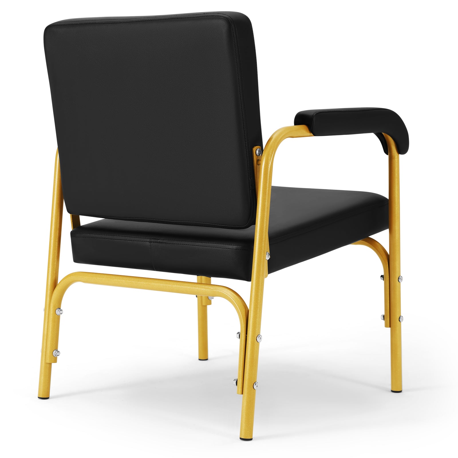 #1007 Black Gold HeavyDuty Reclining Barber Shampoo Chair Salon Spa Beauty Styling