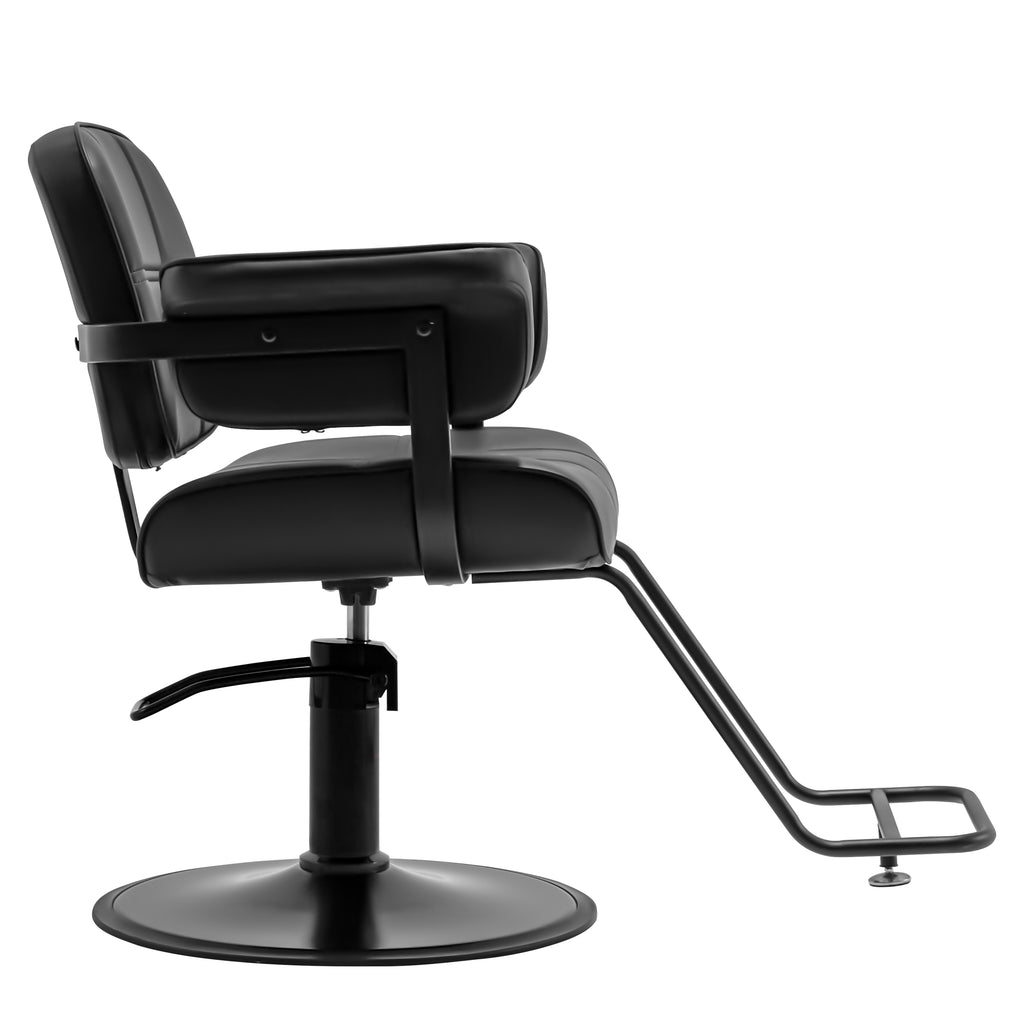#2017 Barber Salon Chair, Extra Wide Hair Styling Chair with Heavy Duty Hydraulic Pump, 360?? Swivel Height Adjustable Braiding Design, Luxury Beauty Salon and Barbershop Equipment, Black