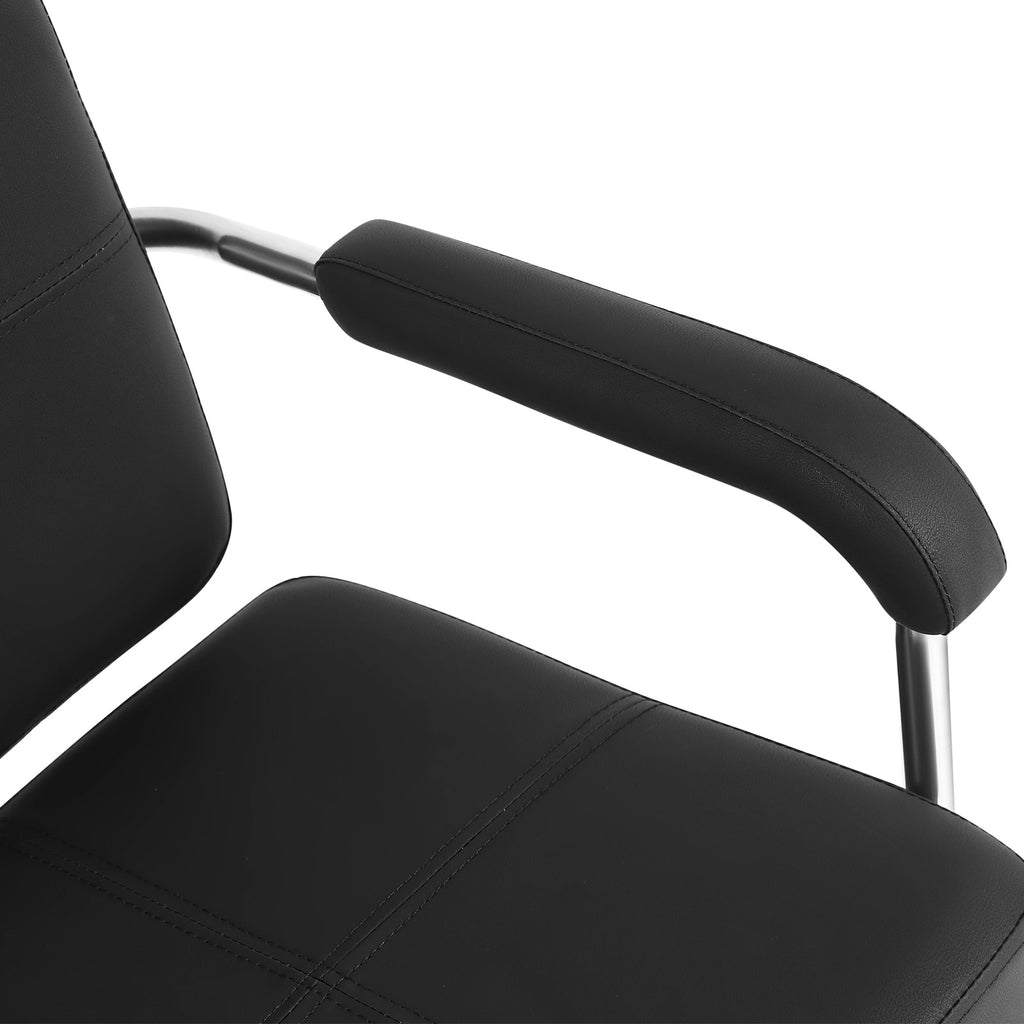 #5091 Black Salon Chair, Professional Hair Stylist Chair with Heavy Duty Hydraulic Pump, 360 Degree Swivel Styling Chair, Beauty Salon Equipment, Load Capacity 330 lbs