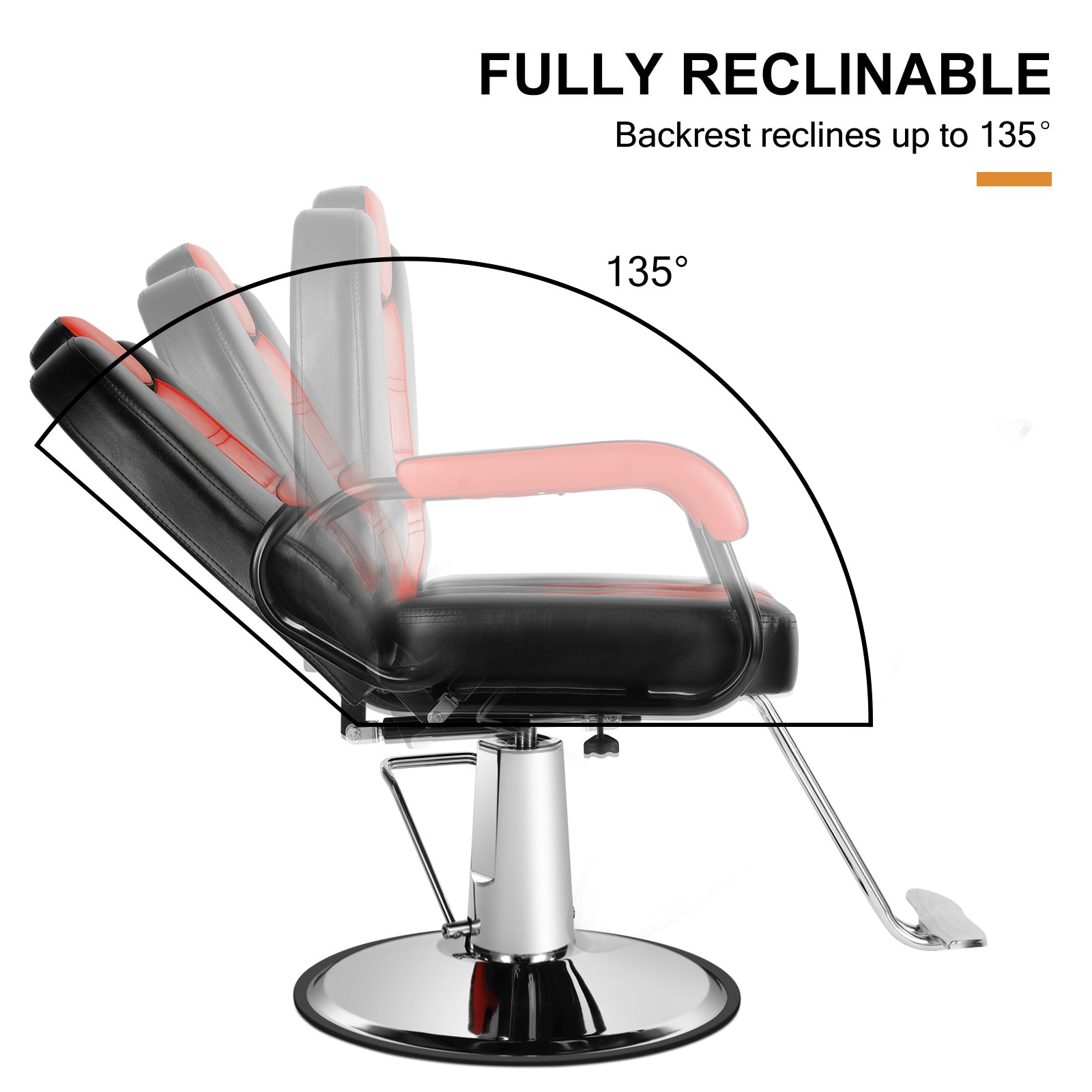 #5517 Hydraulic Recliner Barber Chair Artist hand