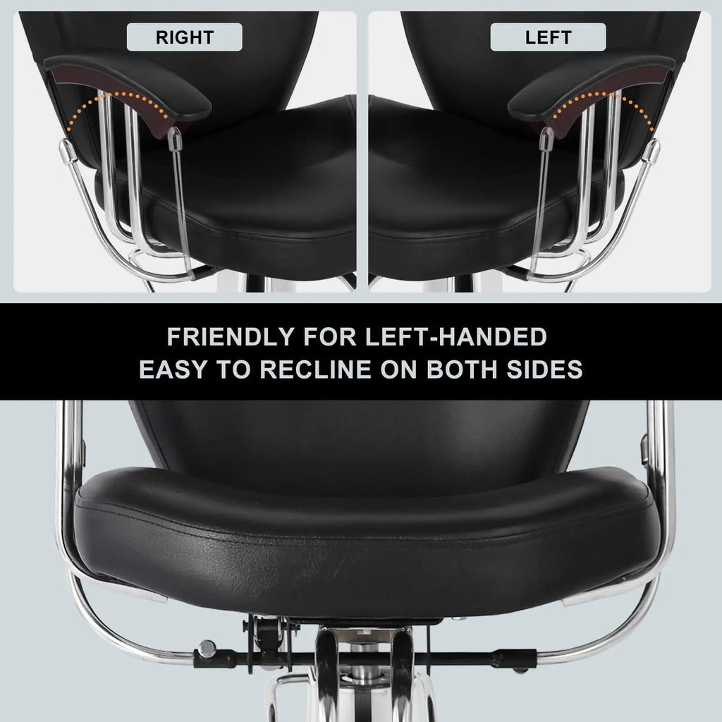 #5002 All Purpose Chairs for Barbershop Barber Chair Reclining, Both Sides Levers for Left-handed Artist hand