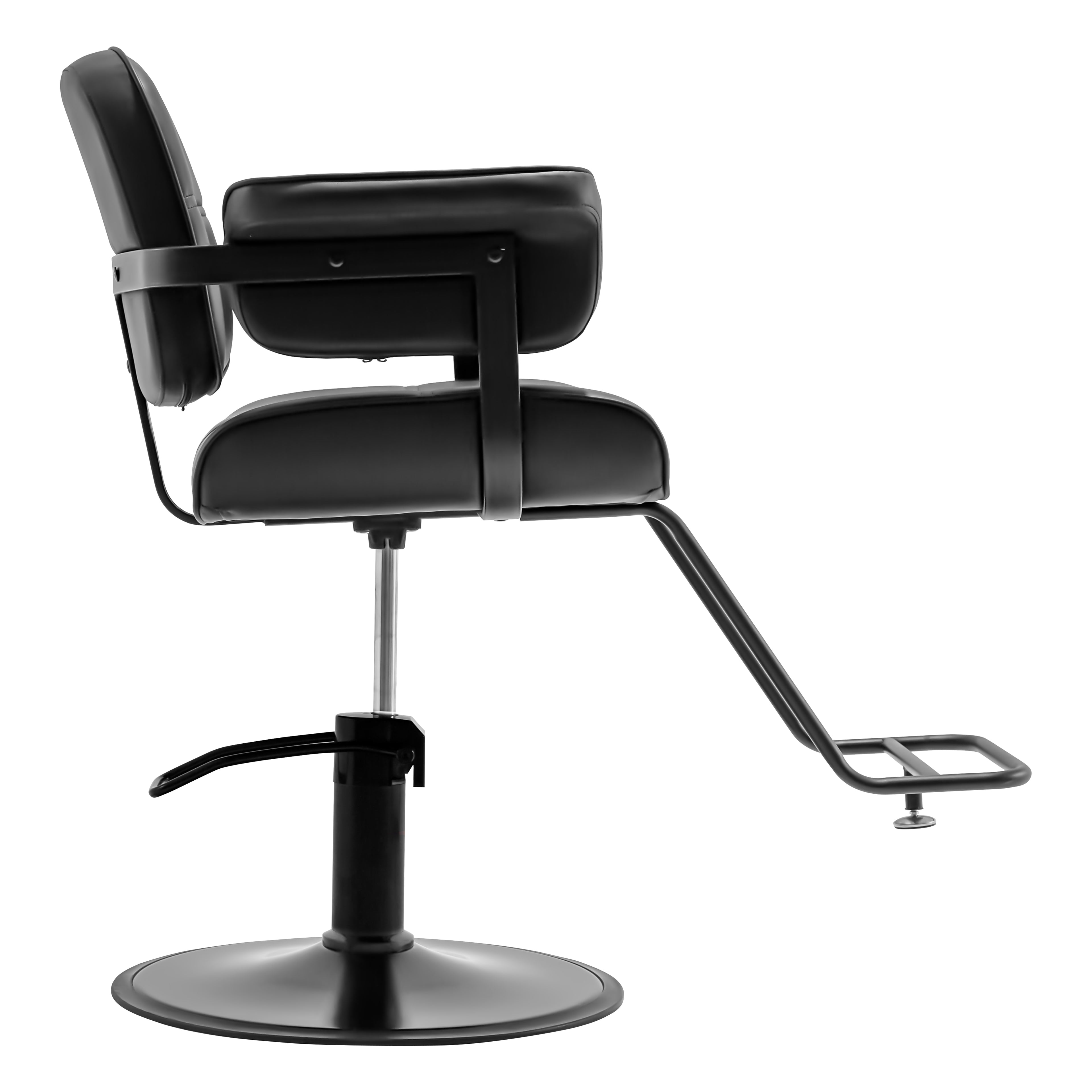 #2017 Barber Salon Chair, Extra Wide Hair Styling Chair with Heavy Duty Hydraulic Pump, 360?? Swivel Height Adjustable Braiding Design, Luxury Beauty Salon and Barbershop Equipment, Black