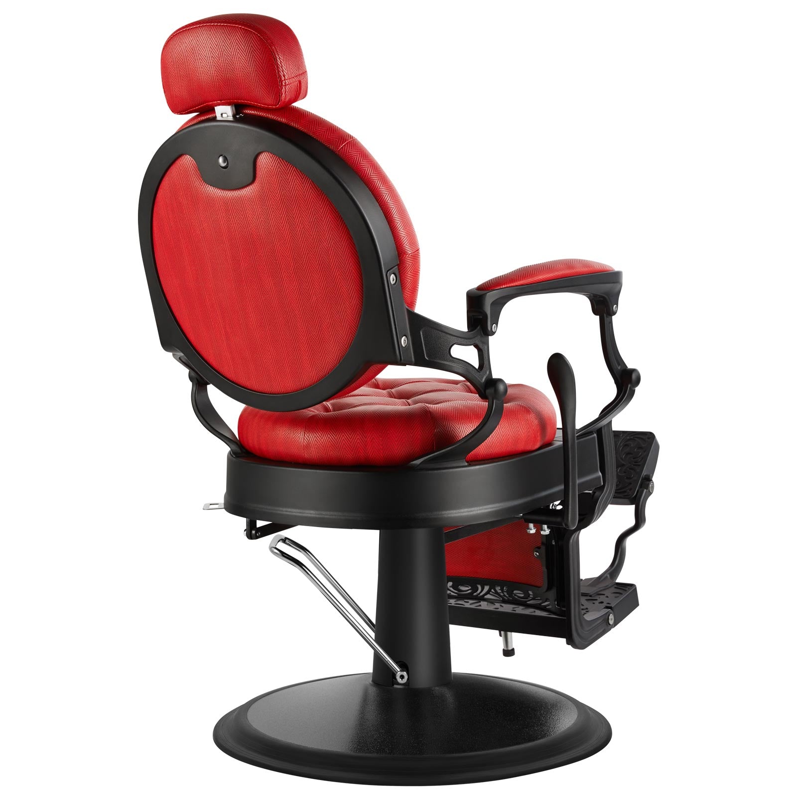 #5152 Retro Barber Chair Heavy Duty Vintage Barbershop Chair Red