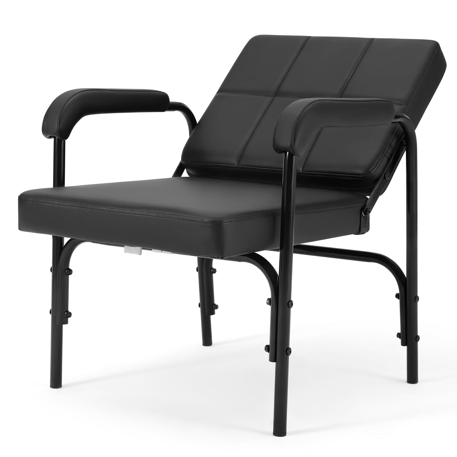 #1005 Black Reclining Barber Shampoo Chair Salon Spa Beauty Hair Styling