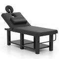 #2081 Heavy Duty Wide Stationary Massage Table Metal Frame PU Leather Spa Facial Professional Adjustable Massage Bed with Open-Chest & Headrest for Treatment Physical Therapy Tatoo Salon Equipment