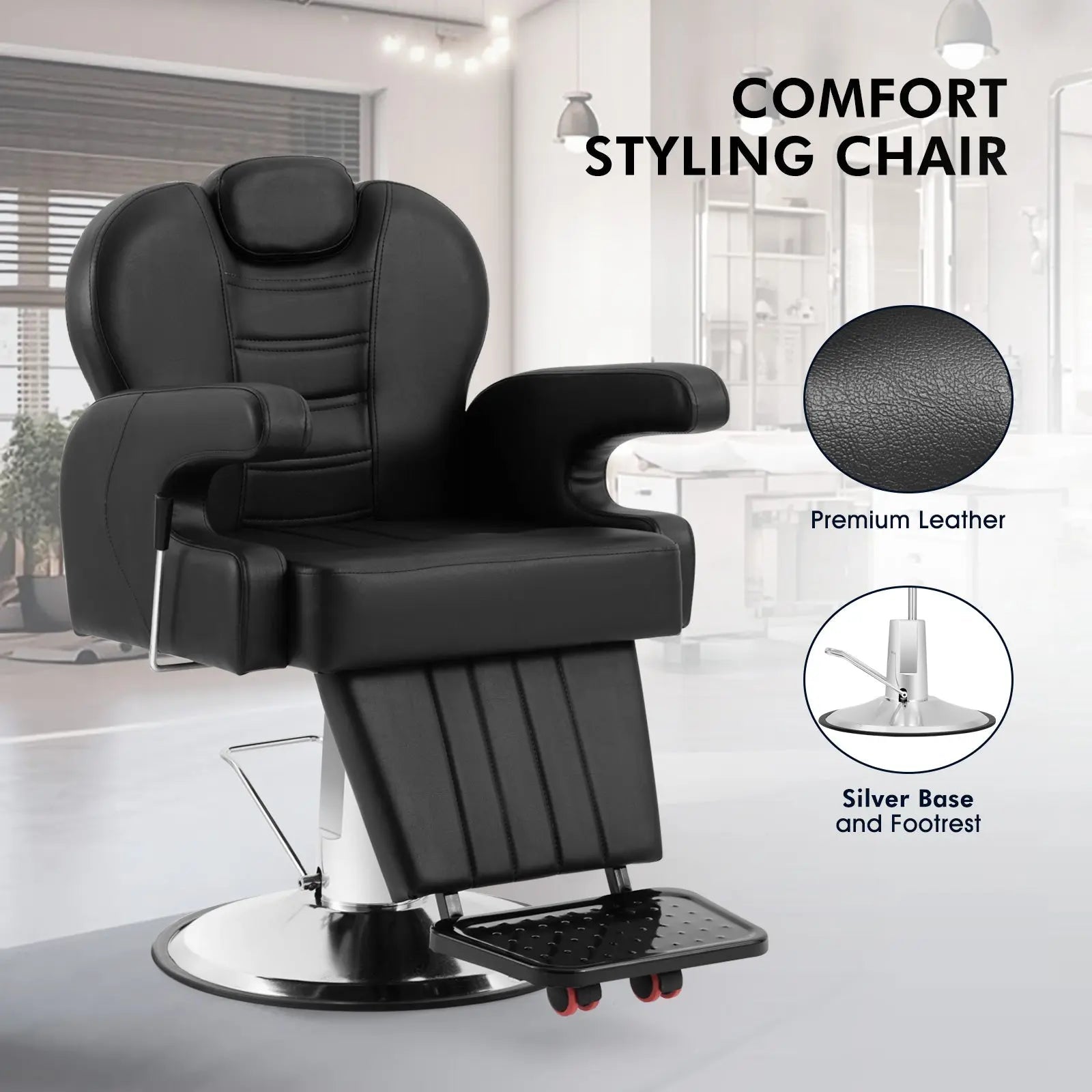 #5085 Heavy Duty All Purpose Barber Chair Artist hand