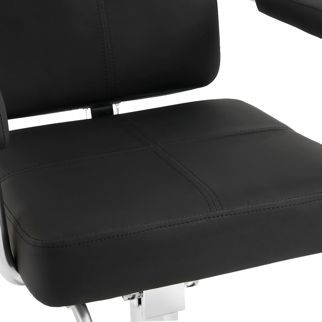 #5091 Black Salon Chair, Professional Hair Stylist Chair with Heavy Duty Hydraulic Pump, 360 Degree Swivel Styling Chair, Beauty Salon Equipment, Load Capacity 330 lbs
