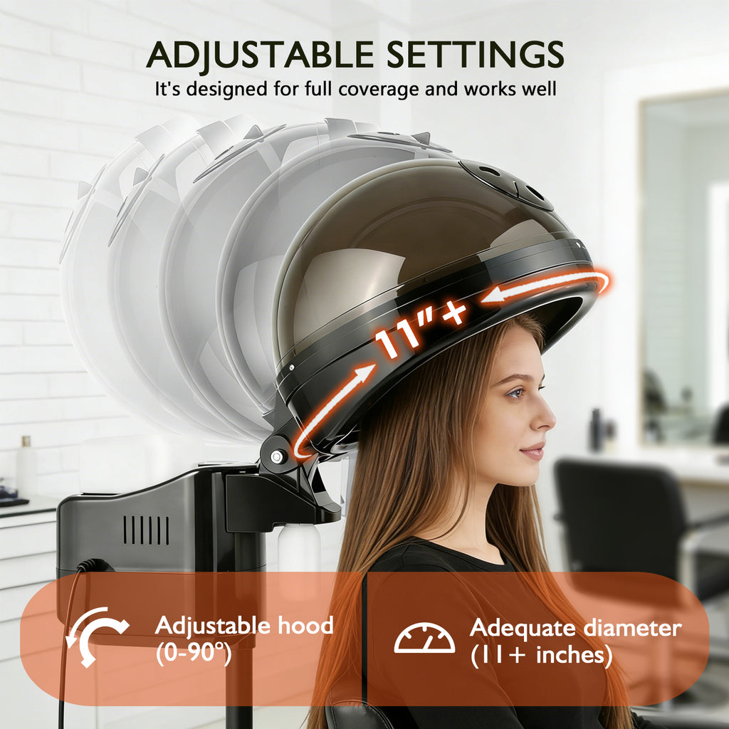 #4024 Professional Hair Steamer for Deep Conditioning, Standing Hair Steamer with Timer, Adjustable Height Steamer for Hair Beauty Salon Home Use