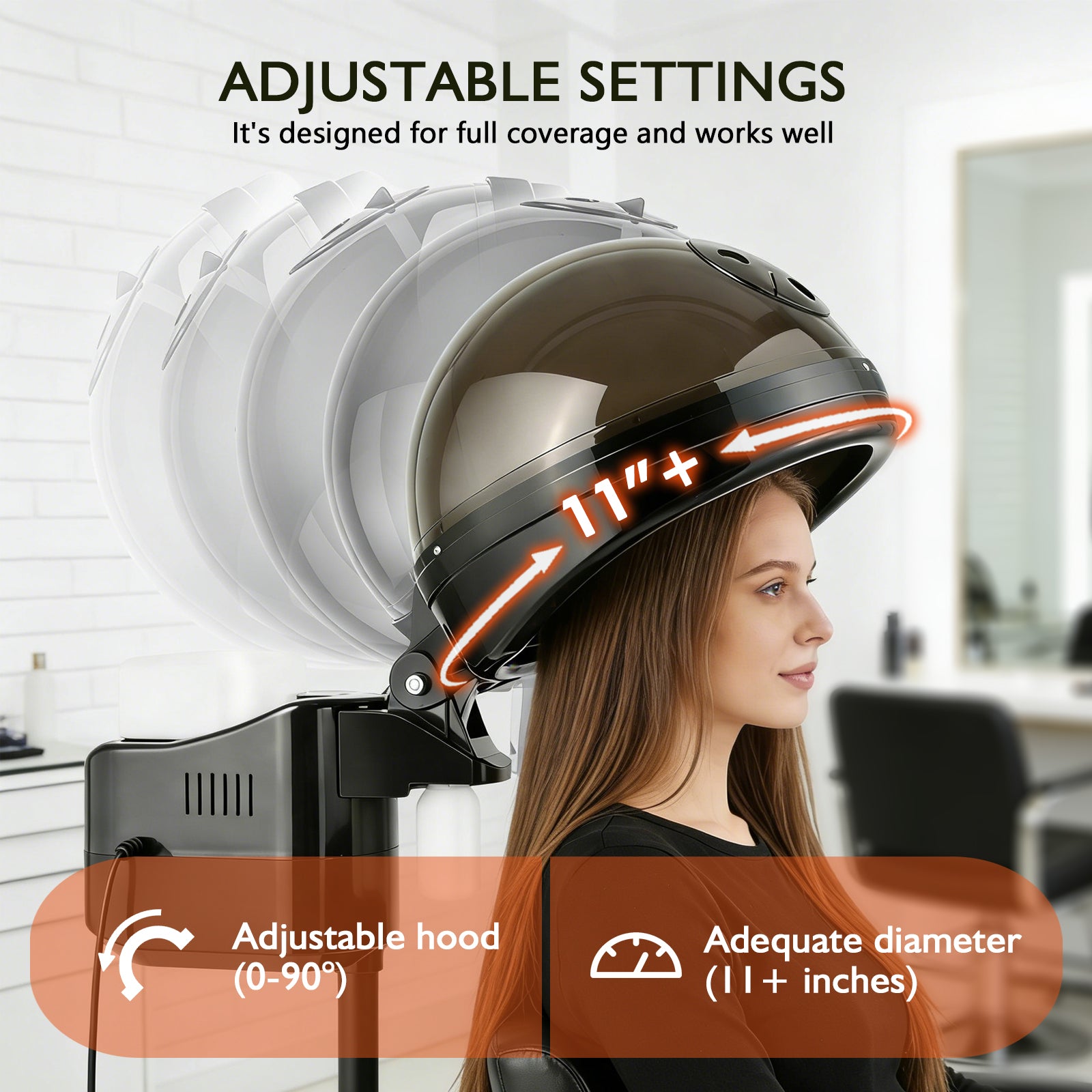 #4024 Professional Hair Steamer for Deep Conditioning, Standing Hair Steamer with Timer, Adjustable Height Steamer for Hair Beauty Salon Home Use