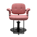 #2420 Barber Salon Chair, Extra Wide Hair Styling Chair with Heavy Duty Hydraulic Pump, 360?? Swivel Height Adjustable Braiding Design, Luxury Beauty Salon and Barbershop Equipment, Pink