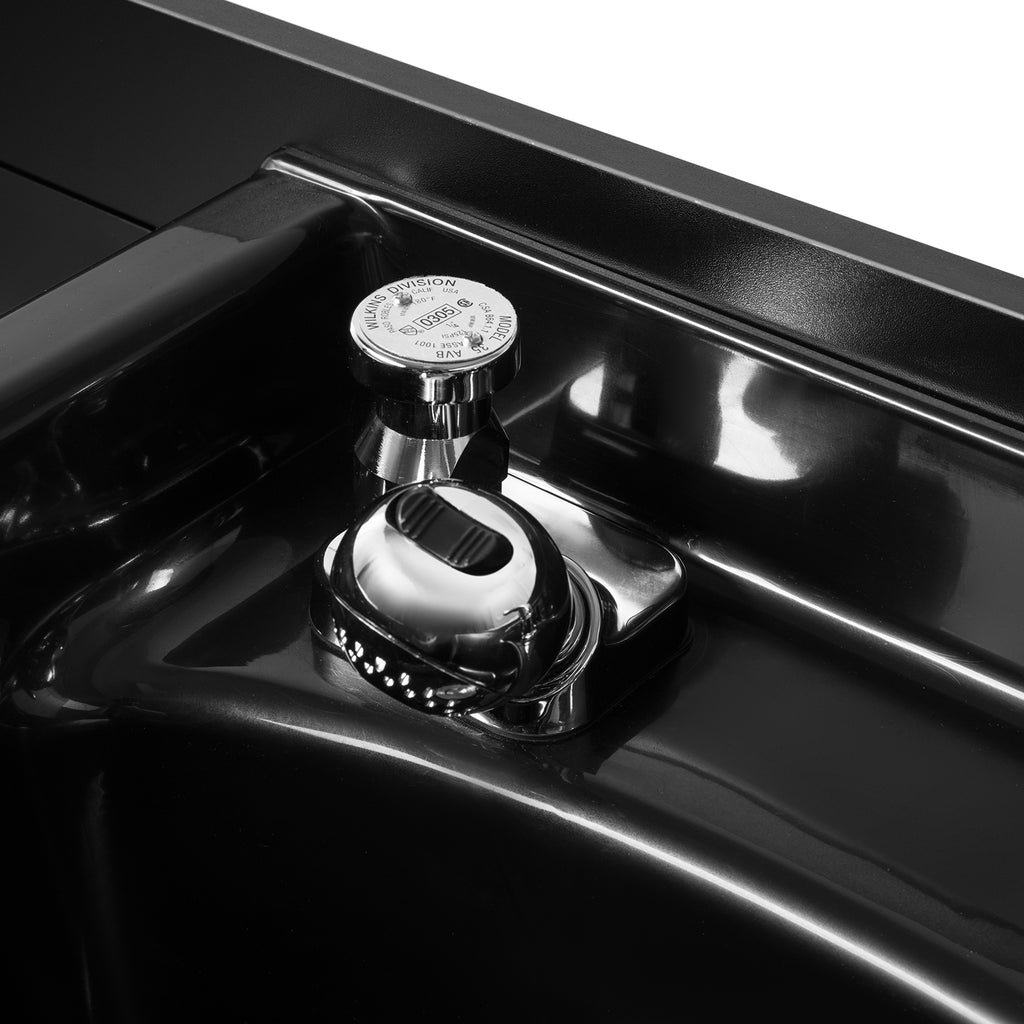 #10104 Shampoo Bowls for Salons with Mirror, Shampoo Stations for Salons All in One Backwash Sink with USB, 110V Outlets, Hair Dryer Holes and P Trap, Salon Equipment
